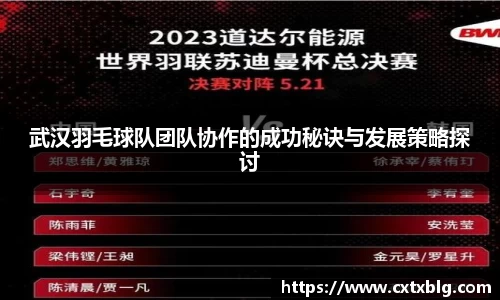 武汉羽毛球队团队协作的成功秘诀与发展策略探讨